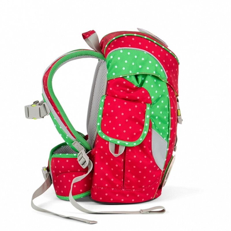 Taška pro předškoláka Ergolino - červeno / zelená tečkovaná