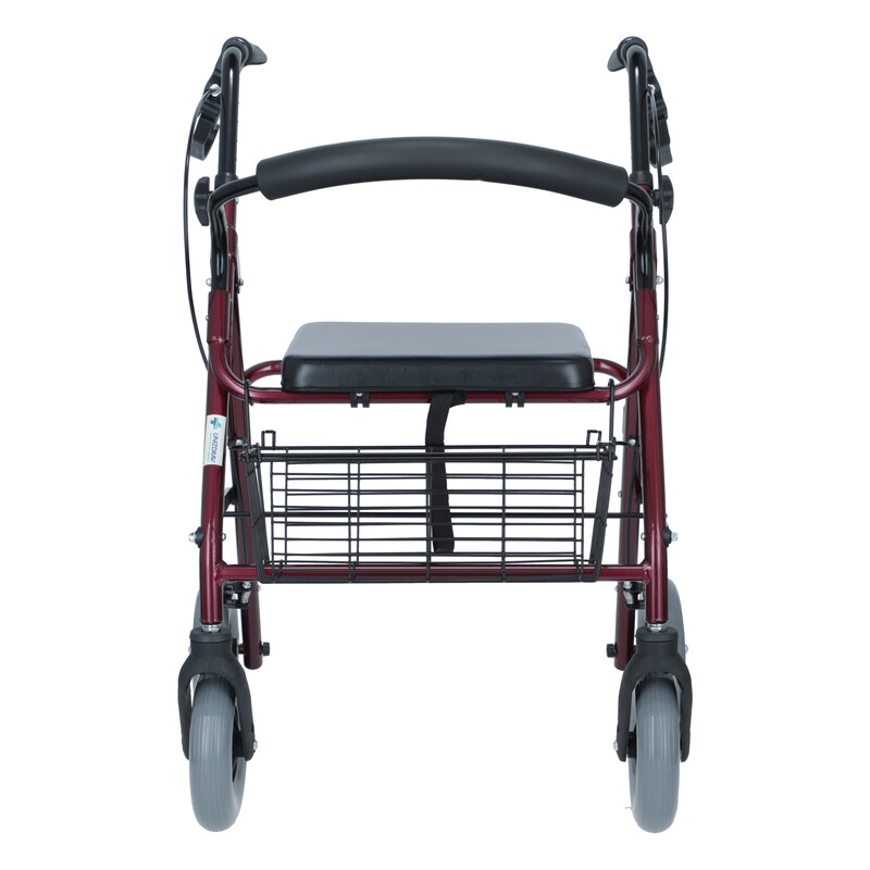 Odlehčené pojízdné chodítko UNIZDRAV, bordó