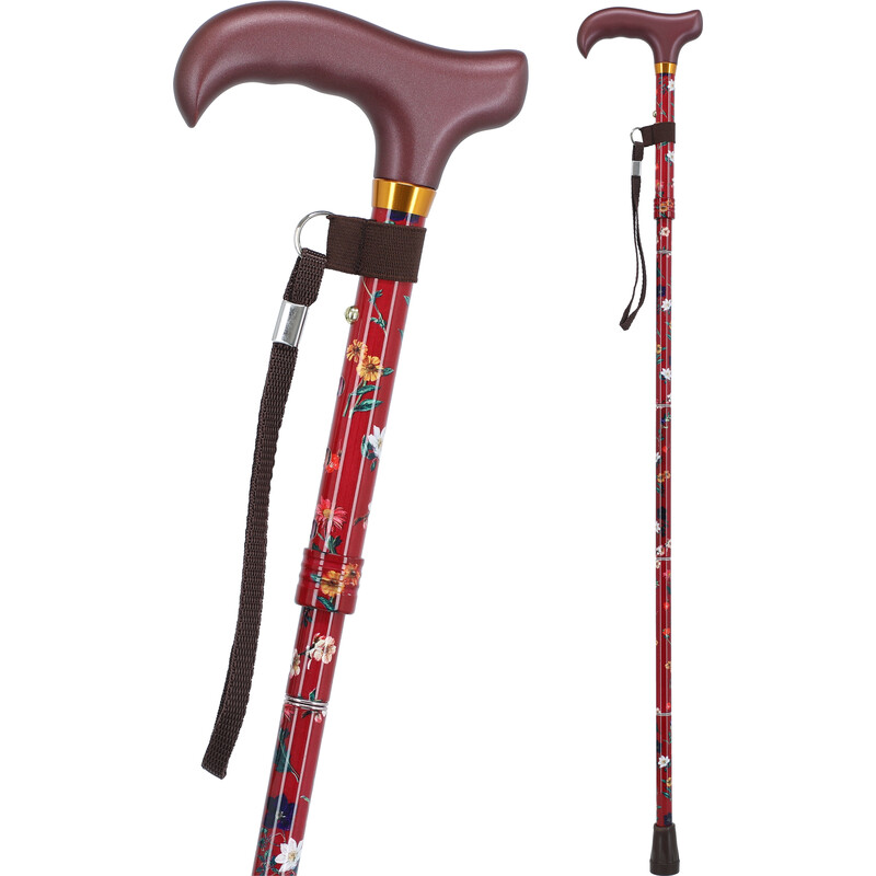 Skládací hůl barevná s poutkem (84 - 93 cm)