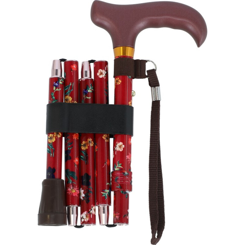 Skládací hůl barevná s poutkem (84 - 93 cm)