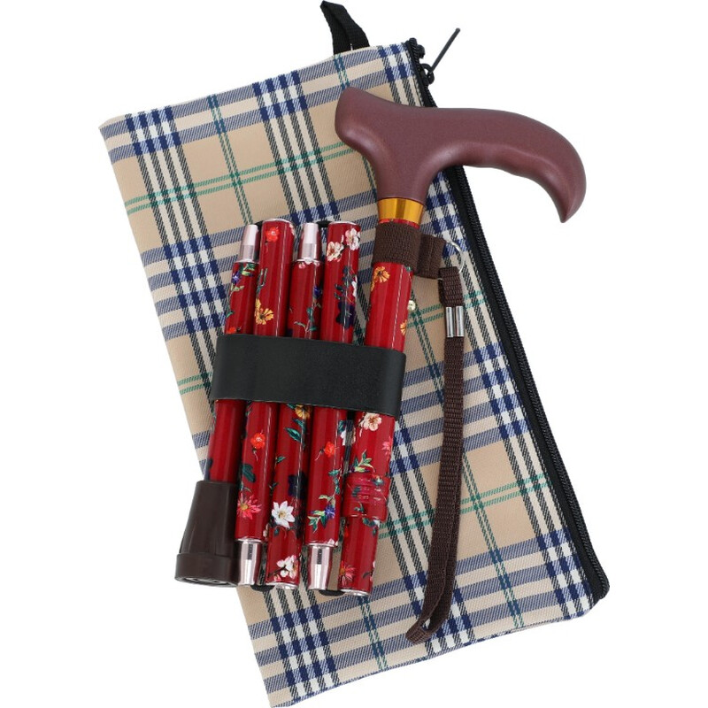 Skládací hůl barevná s poutkem (84 - 93 cm)