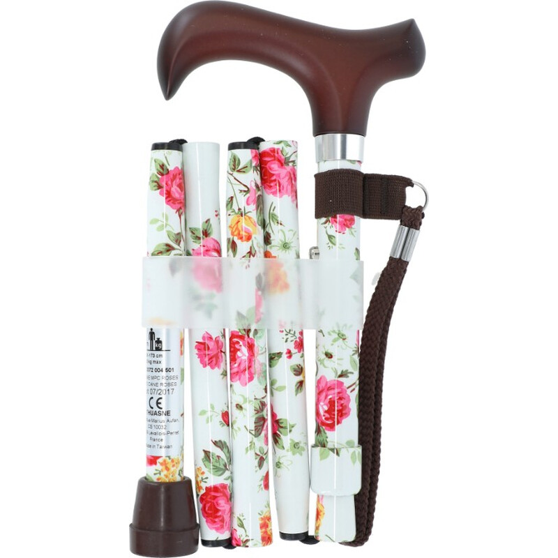 Skládací hůl s poutkem Roses