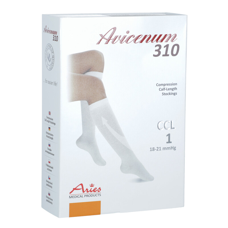 Avicenum 310 DEN – lýtkové punčochy, bílé