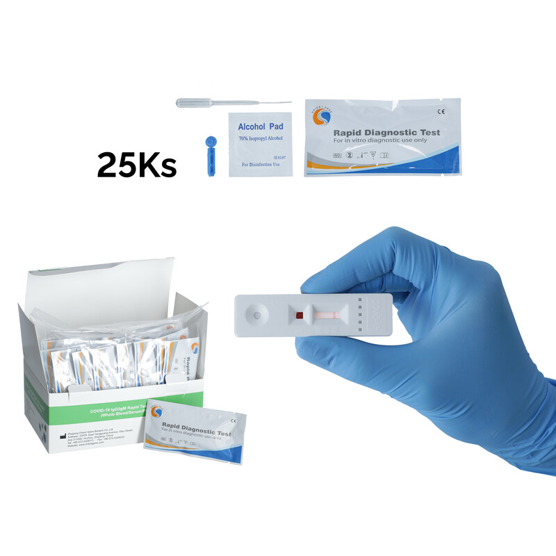 VÝPRODEJ Rychlotest na protilátky po očkování a překonání COVID-19, 1 ks, 25 ks balení