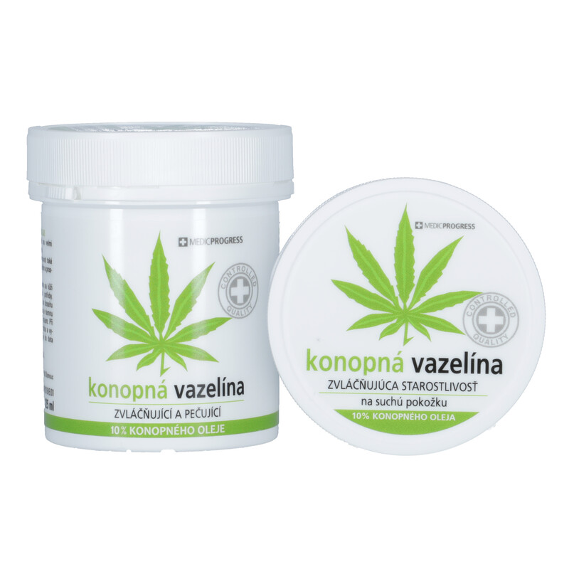 Konopná vazelína s 10 % konopného oleje, 125 ml