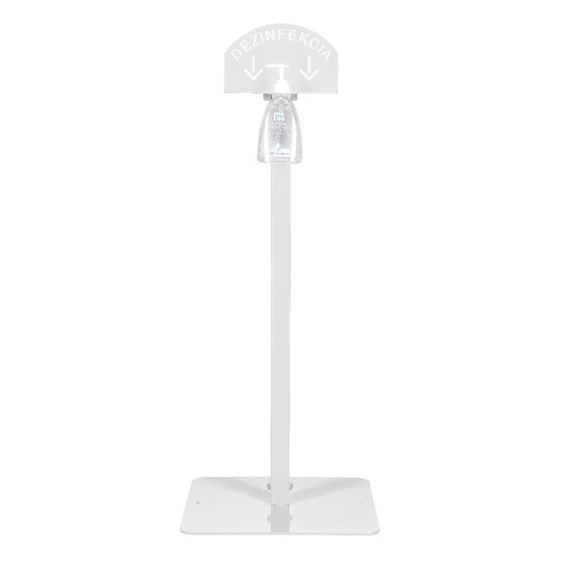 Stojan bílý na dezinfekci rukou s dezinfekčním gelem Me Too, 500 ml