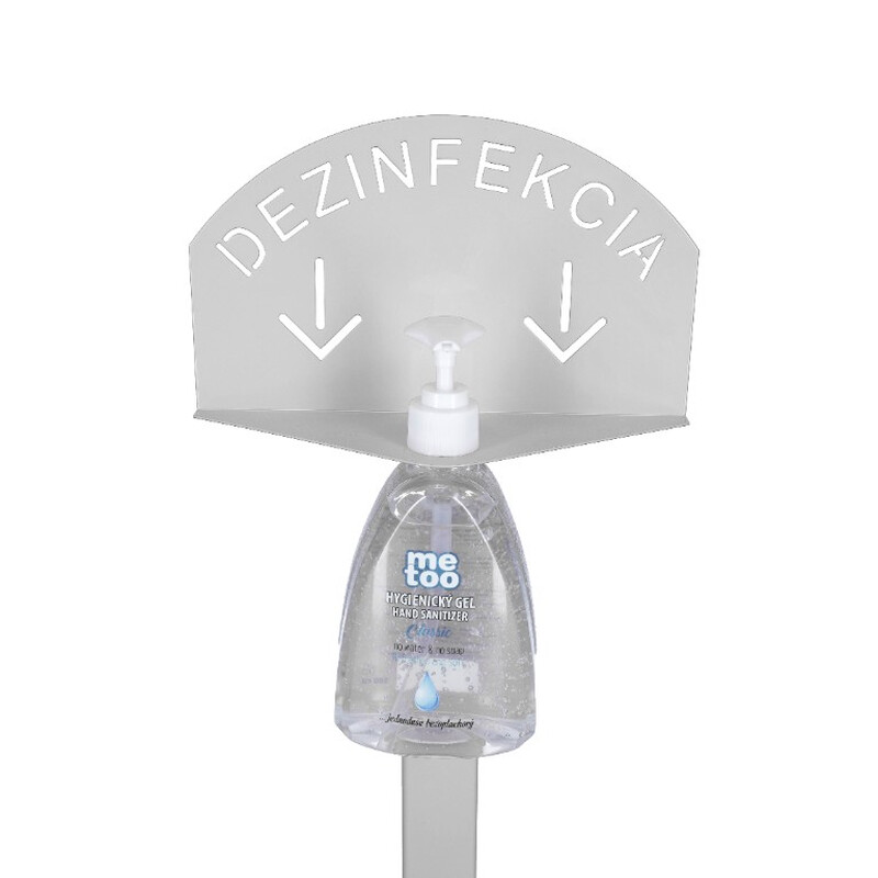 Stojan bílý na dezinfekci rukou s dezinfekčním gelem Me Too, 500 ml
