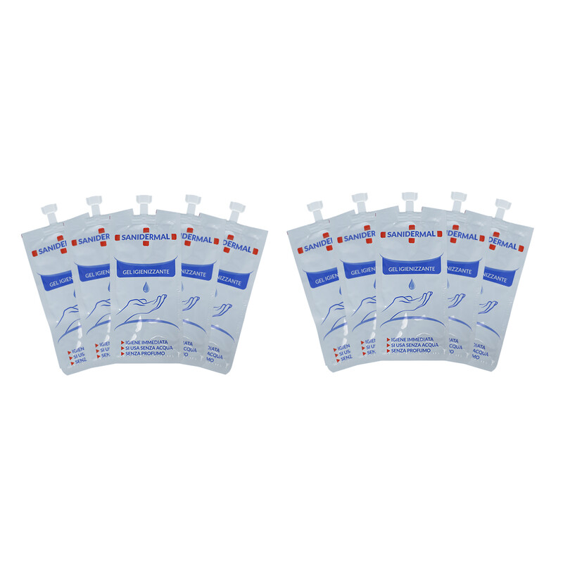 Kapesní antibakteriální gel do kabelky Sanidermal, 30 ml - 9 + 1 ZDARMA