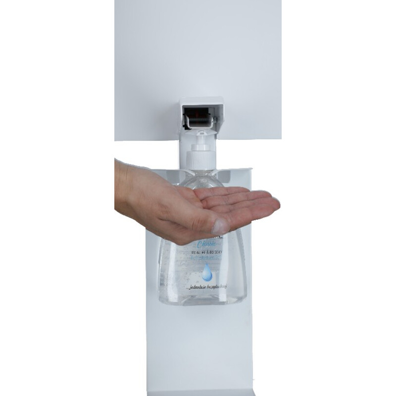 Stojan bílý na dezinfekci rukou s dezinfekčním gelem Me Too, 500 ml