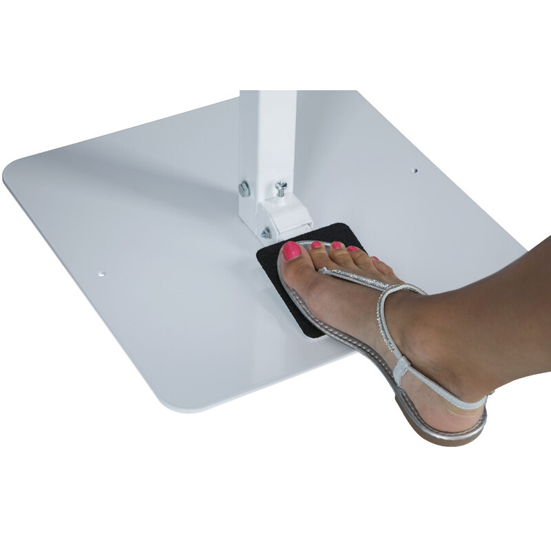 Stojan bílý na dezinfekci rukou, bez dezinfekce, 130 cm