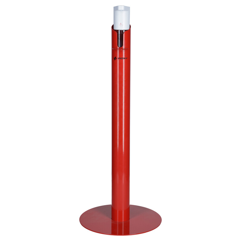 Automatický dávkovač dezinfekce se stojanem UNIZDRAV, červený