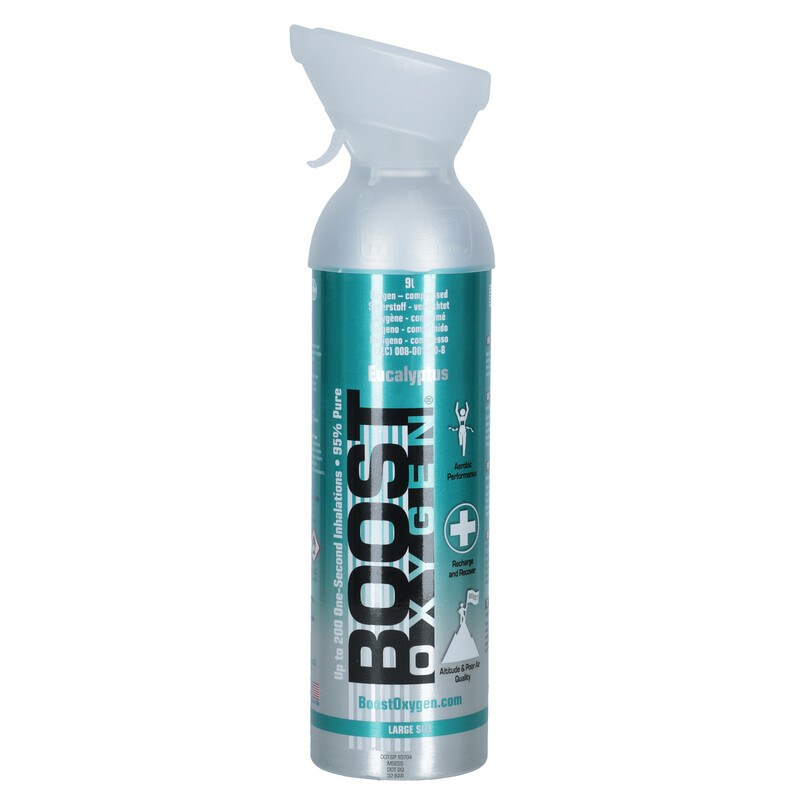 Kyslíková láhev s náustkem Boost Oxygen Eucalyptus, 9 l