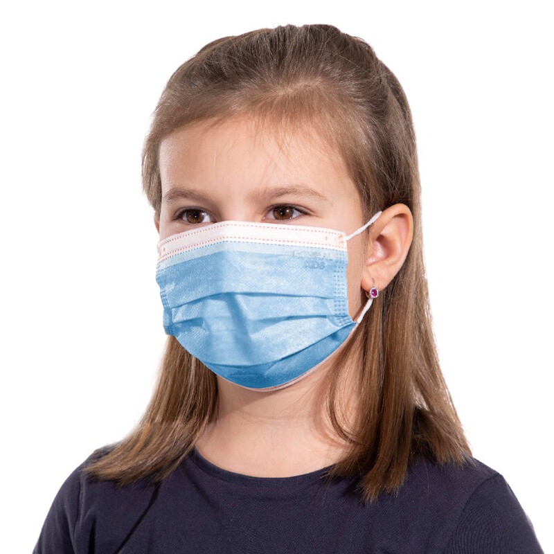 Dětská rouška na tvář s gumičkou barevná, 10 ks