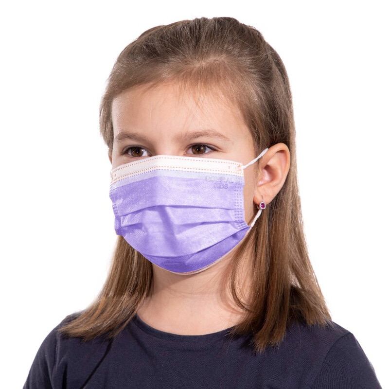 Dětská rouška na tvář s gumičkou barevná, 10 ks