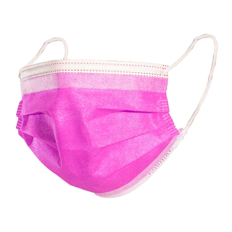 Rouška na tvář s gumičkou – chirurgická barevná, 10 ks