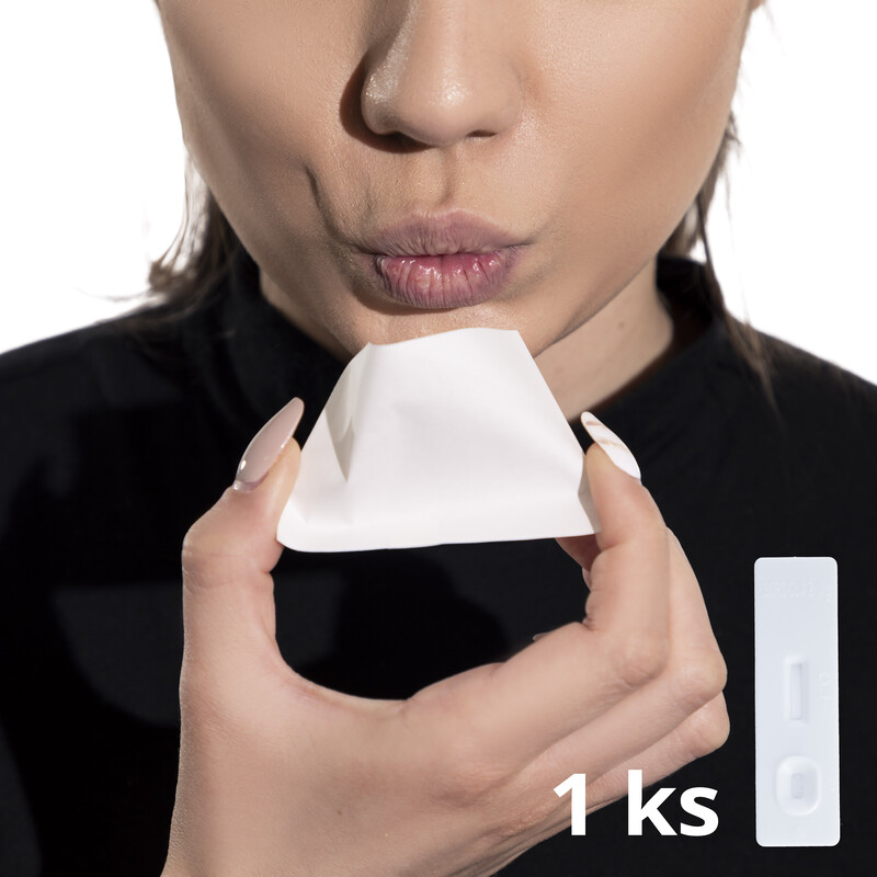 Slinný antigenní certifikovaný test na COVID-19, 1 ks