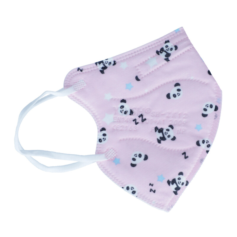 Dětský respirátor FFP2 bez výdechového ventilu, růžový