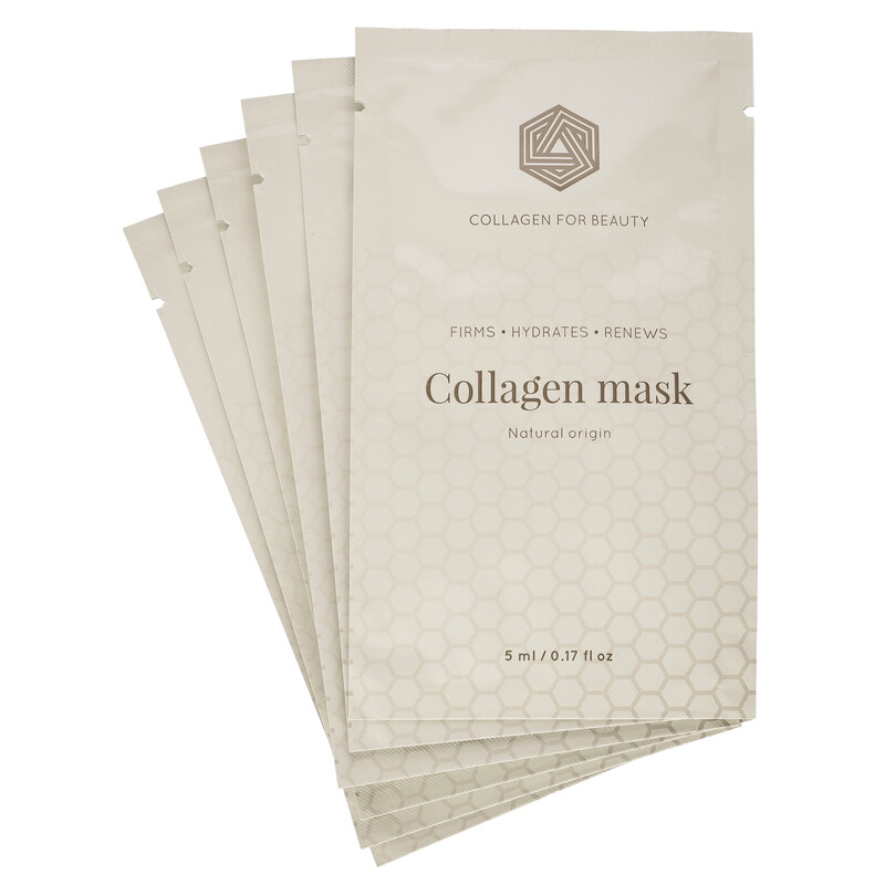 Kolagenová bílkovinná maska Collagen For Beauty, 5 ml + 5 ml zdarma