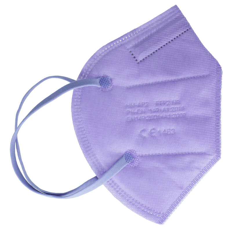 Dětský respirátor FFP2 bez výdechového ventilu, fialový