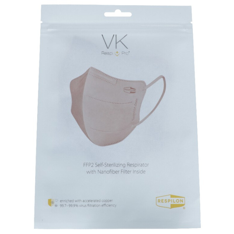 Nano respirátor FFP2 bez výdechového ventilu Respilon VK RespiPro, velikost L, 2 ks