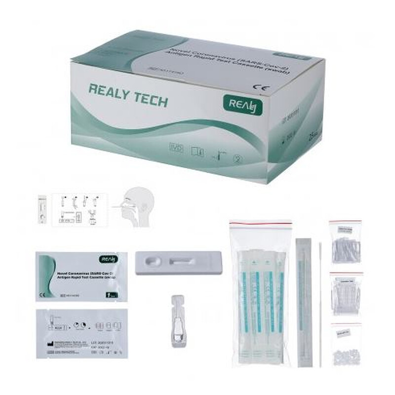 RT Nazální antigenové samodiagnostické certifikované rychlotesty na COVID-19 ze špičky nosu a nosohltanu, 25 ks