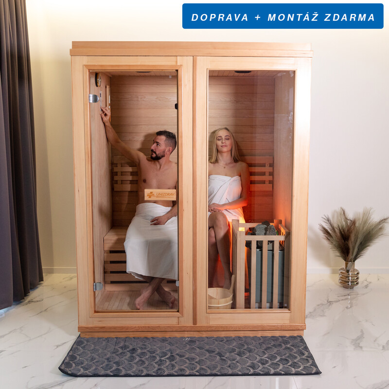 Finská sauna pro 2 - 3 lidi se saunovými kamny