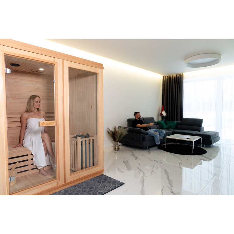Finská sauna pro 2 - 3 lidi se saunovými kamny