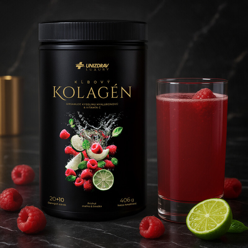 Kloubový kolagen UNIZDRAV malina & limetka, 20 + 10 dávek zdarma