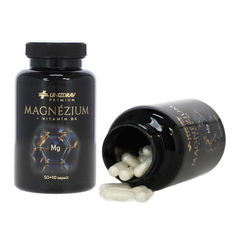 Magnesium + vitamín B6 UNIZDRAV, 50 + 10 kapslí zdarma