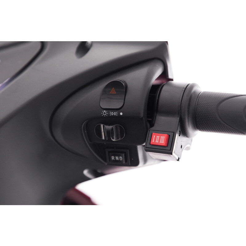 Elektrický tříkolový skútr CHAMPION pro seniory - výkonný 1000W motor, červený