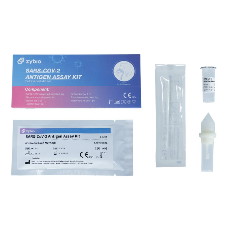 Zybio Antigenní certifikovaný výtěrový samotest – self test ze špičky nosu na COVID-19, 1 ks