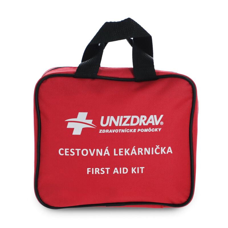 Cestovní lékárnička s 220 ks zdravotnického materiálu a pomůcek