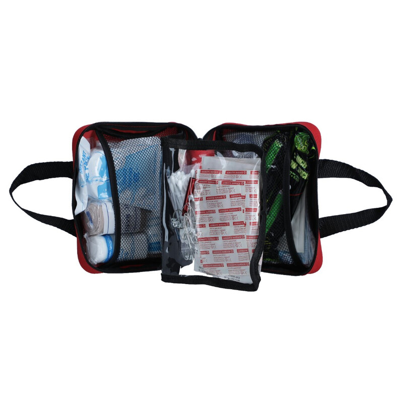 Cestovní lékárnička s 220 ks zdravotnického materiálu a pomůcek