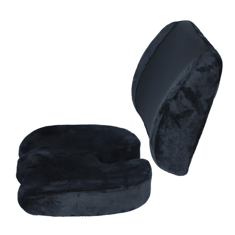 Ortopedický polštář na sezení + ortopedická opěrka zad – kompletní set