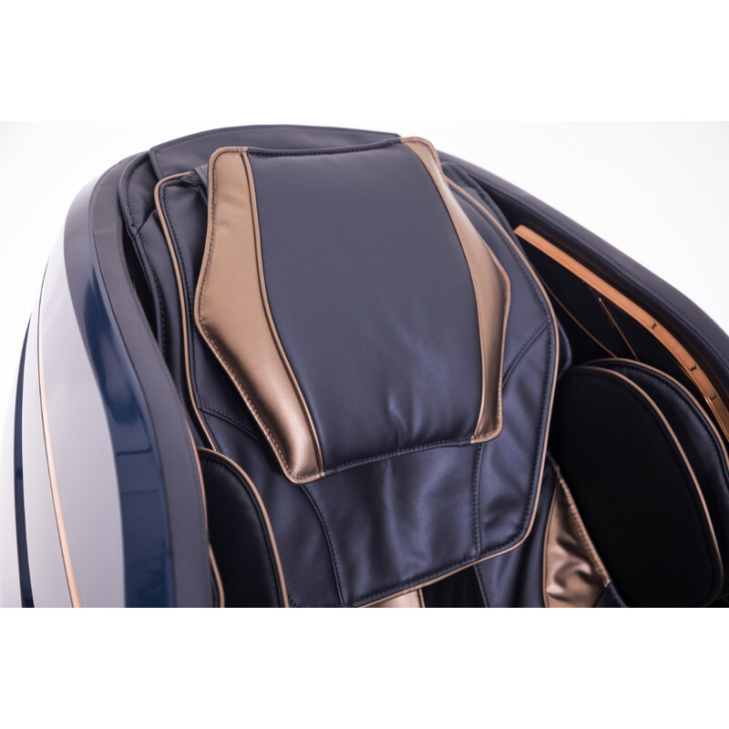 Masážní elektrické křeslo LUX 4D MASSAGER, modrozlaté