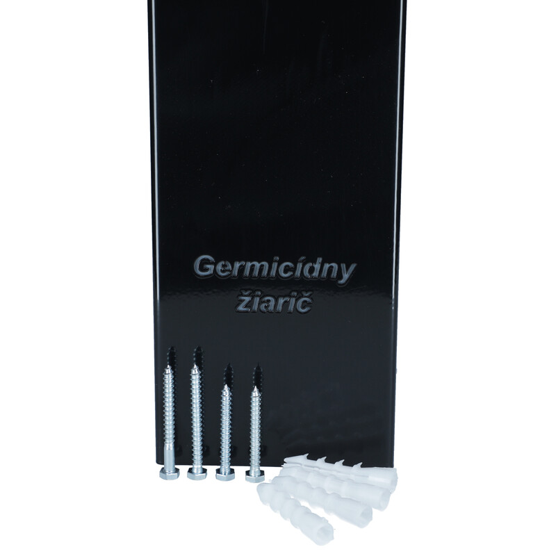 Germicidní zářič UNIZDRAV uzavřený nástěnný – černé provedení