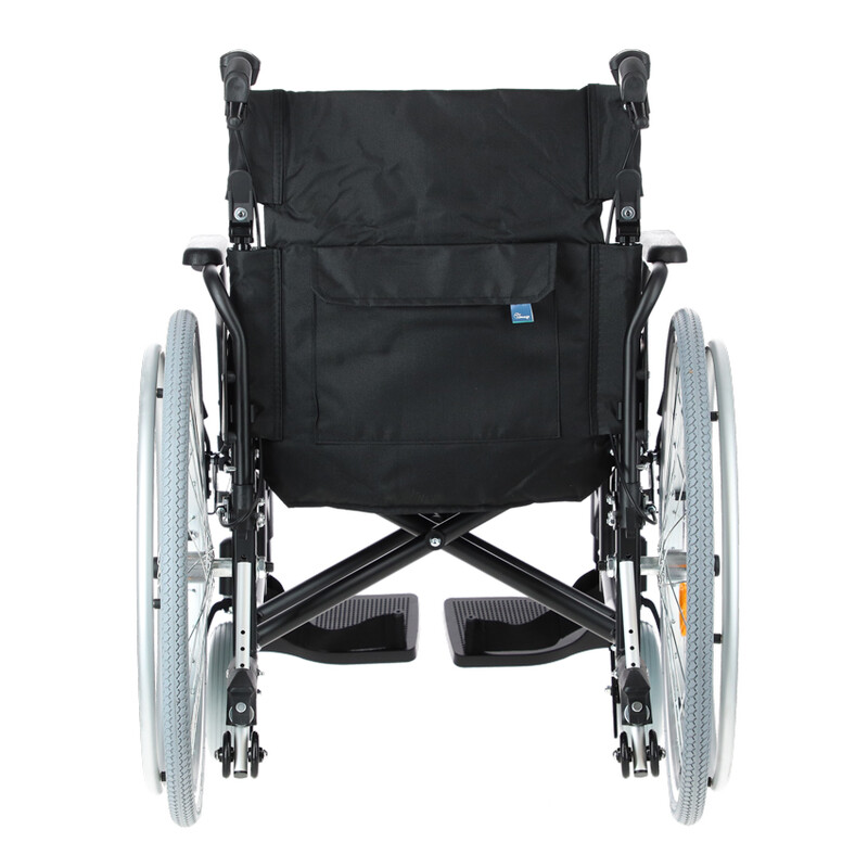 Invalidní vozík odlehčený s brzdami pro doprovod