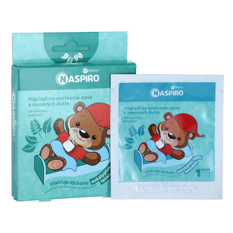 Náplast na uvolnění nosu a dutin NASPIRO, 5 ks
