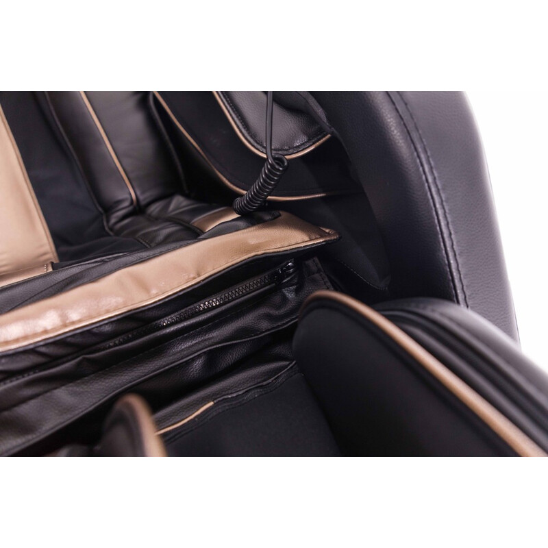 Masážní elektrické křeslo LUX 4D MASSAGER, černozlaté