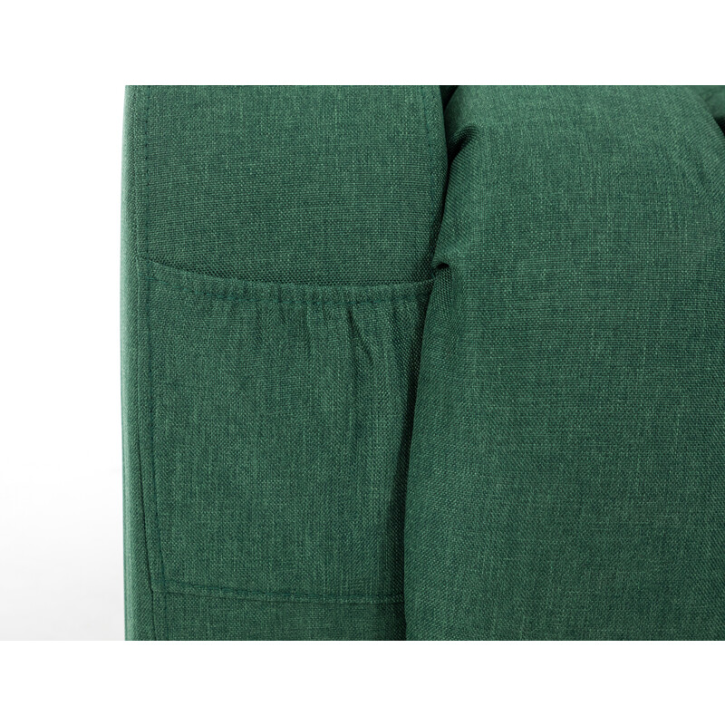 Relaxační polohovací křeslo, smaragdově zelená látka