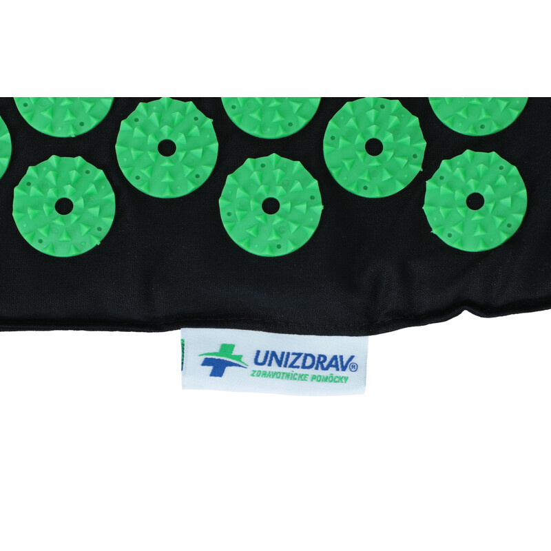 Masážní akupresurní podložka UNIZDRAV, černo-zelená
