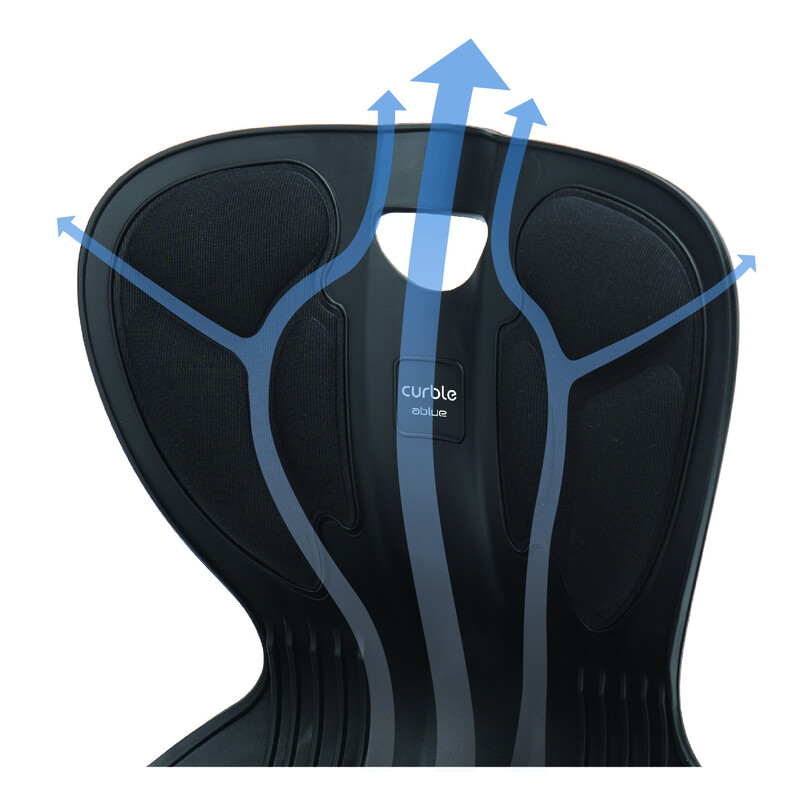 Ergonomická opěrka pro správné držení těla Curble Chair Wider, šedá