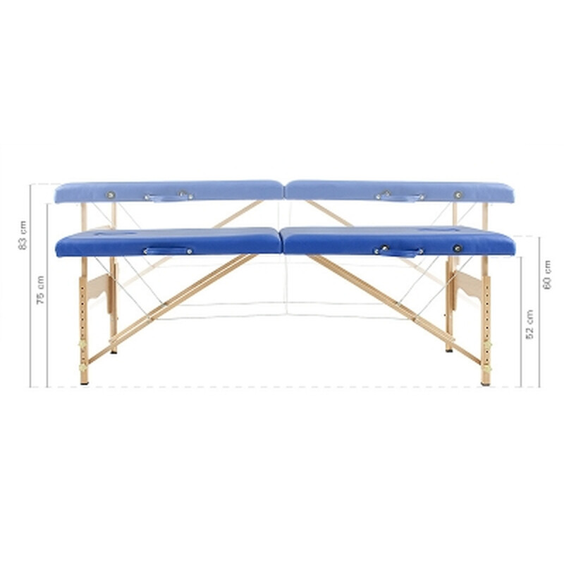 Dřevěné masážní lehátko, fialové