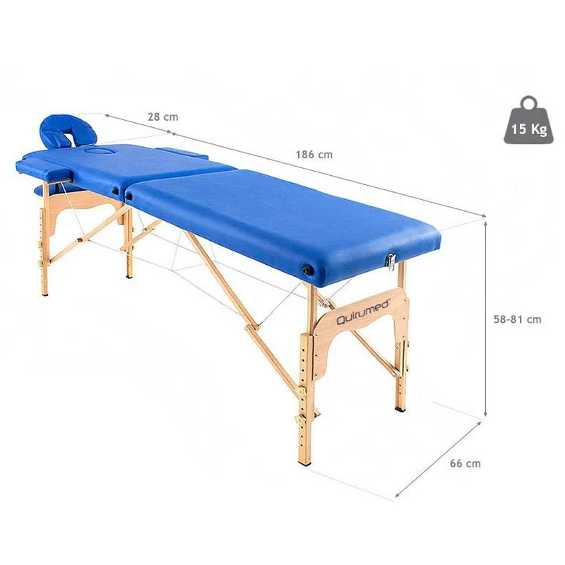 Dřevěné masážní lehátko, černé