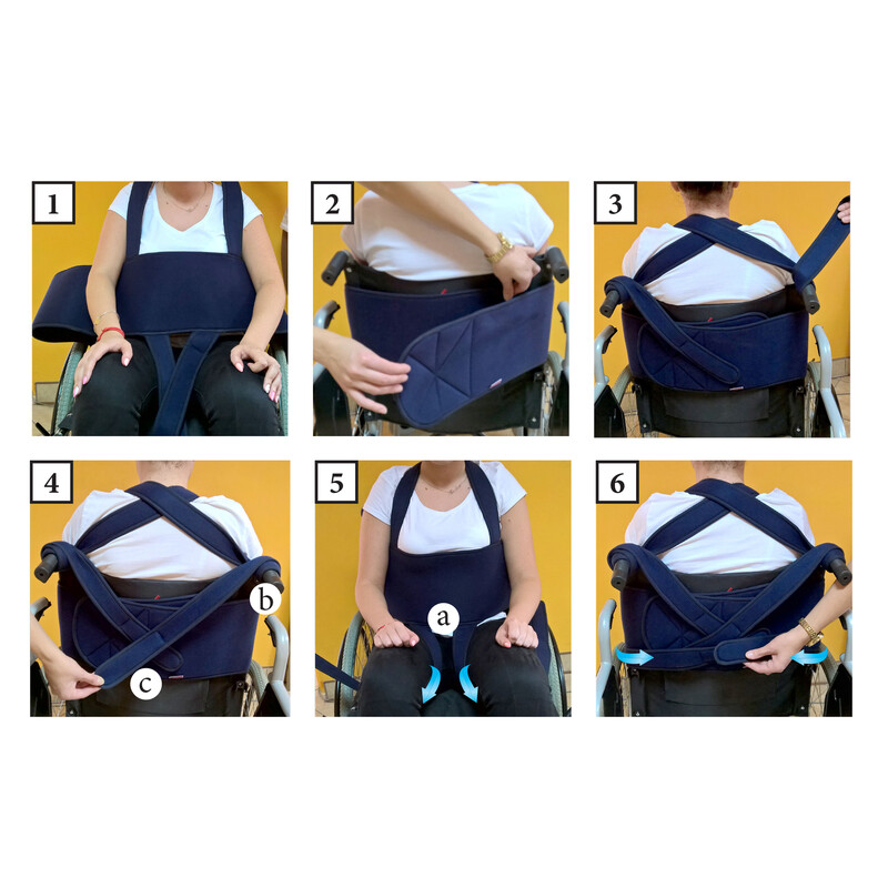 Popruhy do invalidního vozíku, typ 3