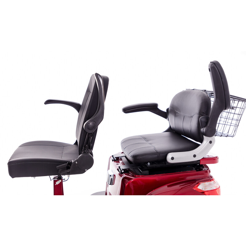 Elektrický tříkolový skútr CHAMPION DUO pro seniory a imobilní - výkonný 1000W motor