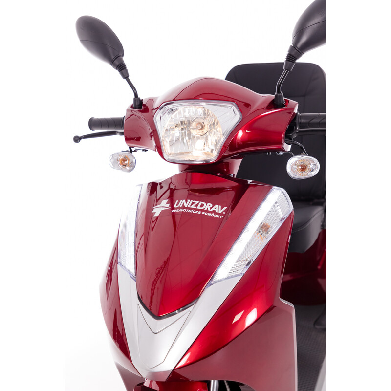 Elektrický tříkolový skútr CHAMPION DUO pro seniory a imobilní - výkonný 1000W motor