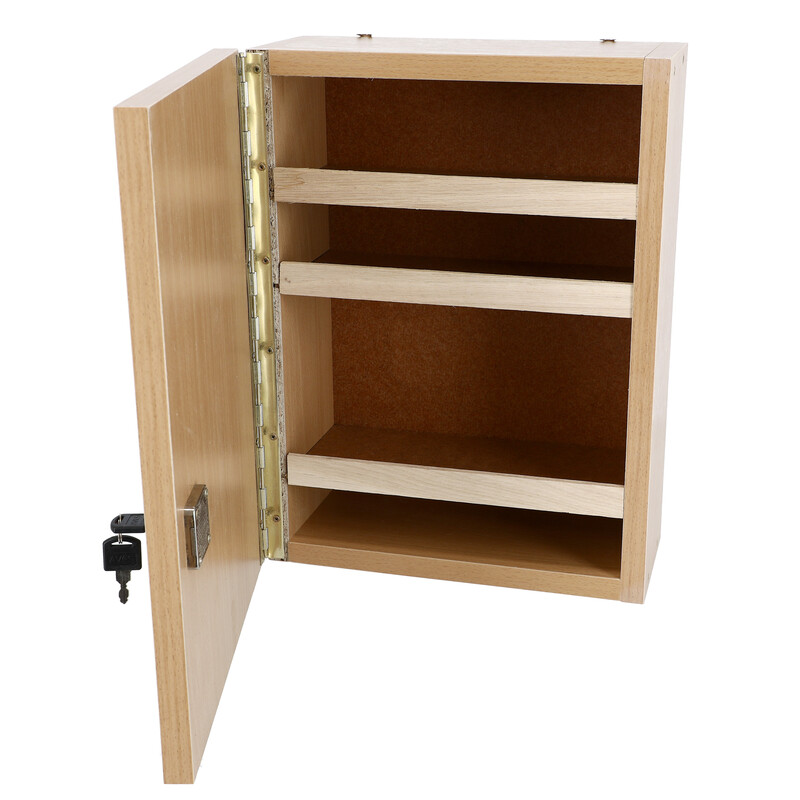 Nástěnná bílá dřevěná lékárnička – BEZ NÁPLNĚ