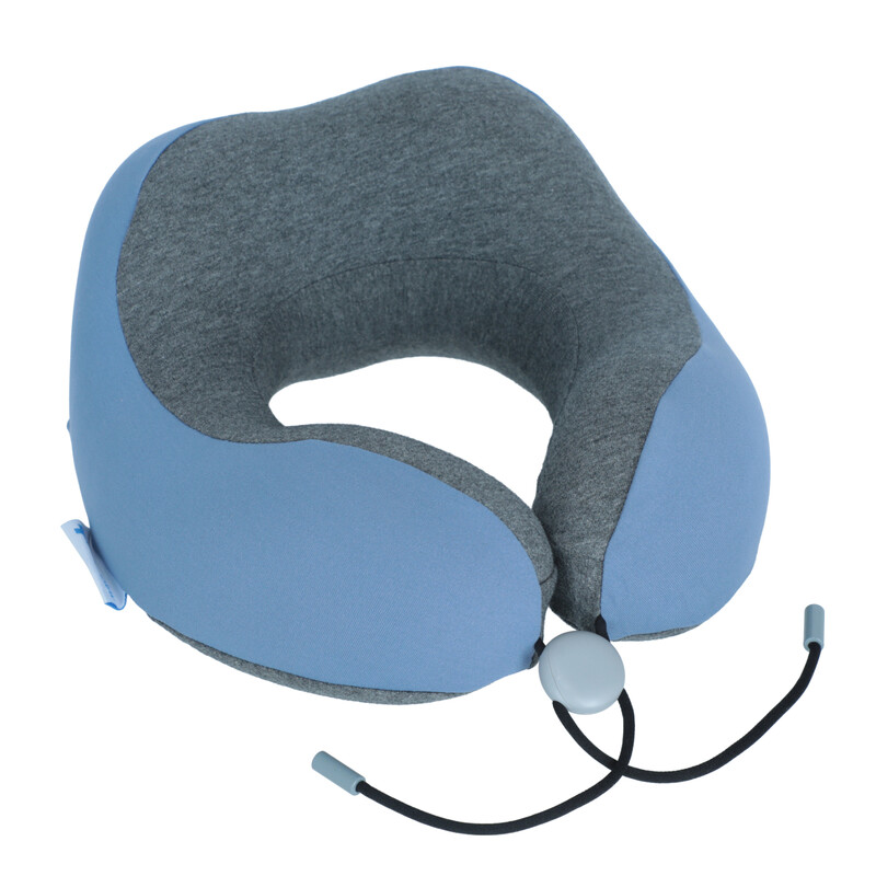 Cestovní ergonomický polštář z paměťové pěny, modrý