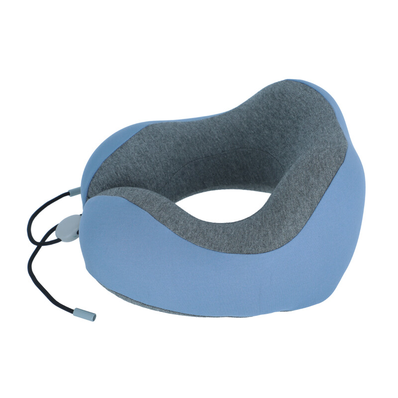 Cestovní ergonomický polštář z paměťové pěny, modrý